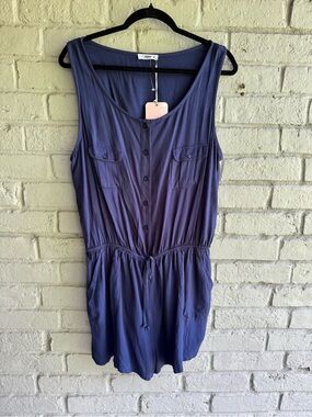 Ci Sono Relaxed Scoop Neck Romper in  dark blue/navy Sz XL NWT